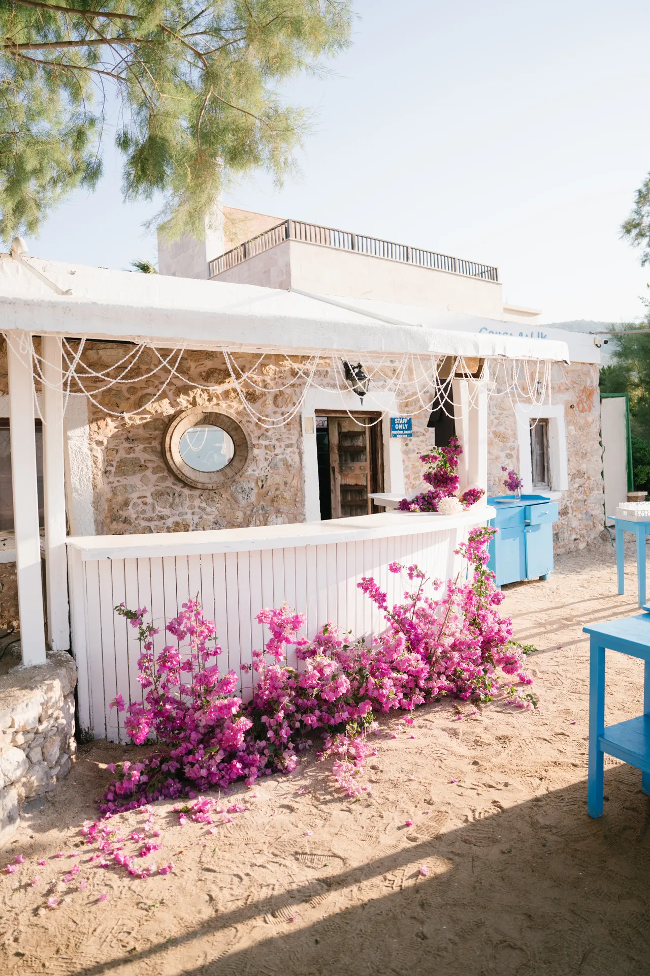 Custom wedding design details for welcome dinner in Bodrum