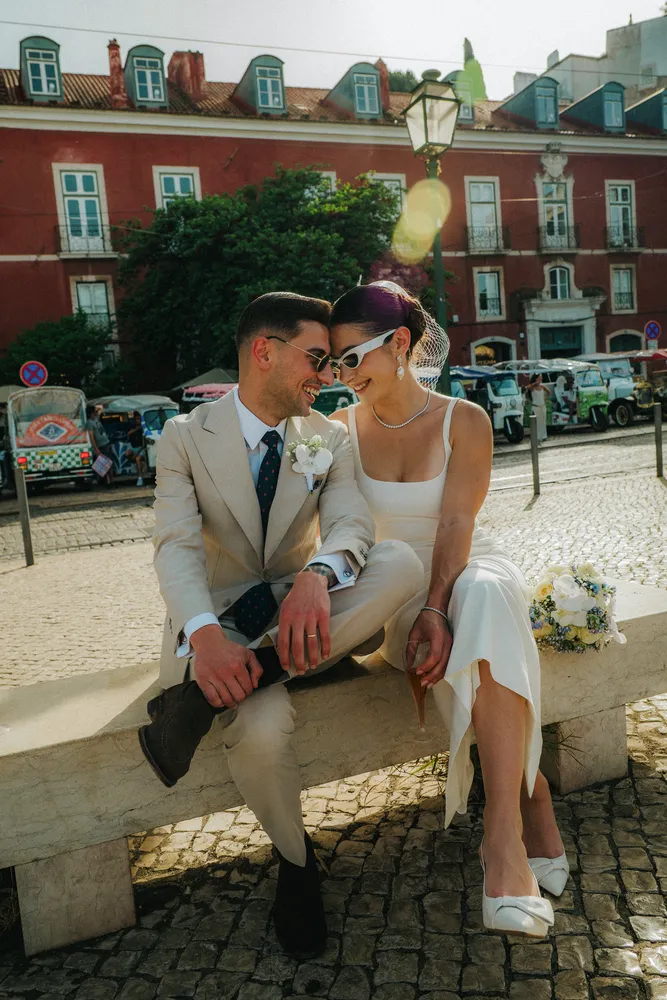Contemporary destination wedding journey moments in Portugal