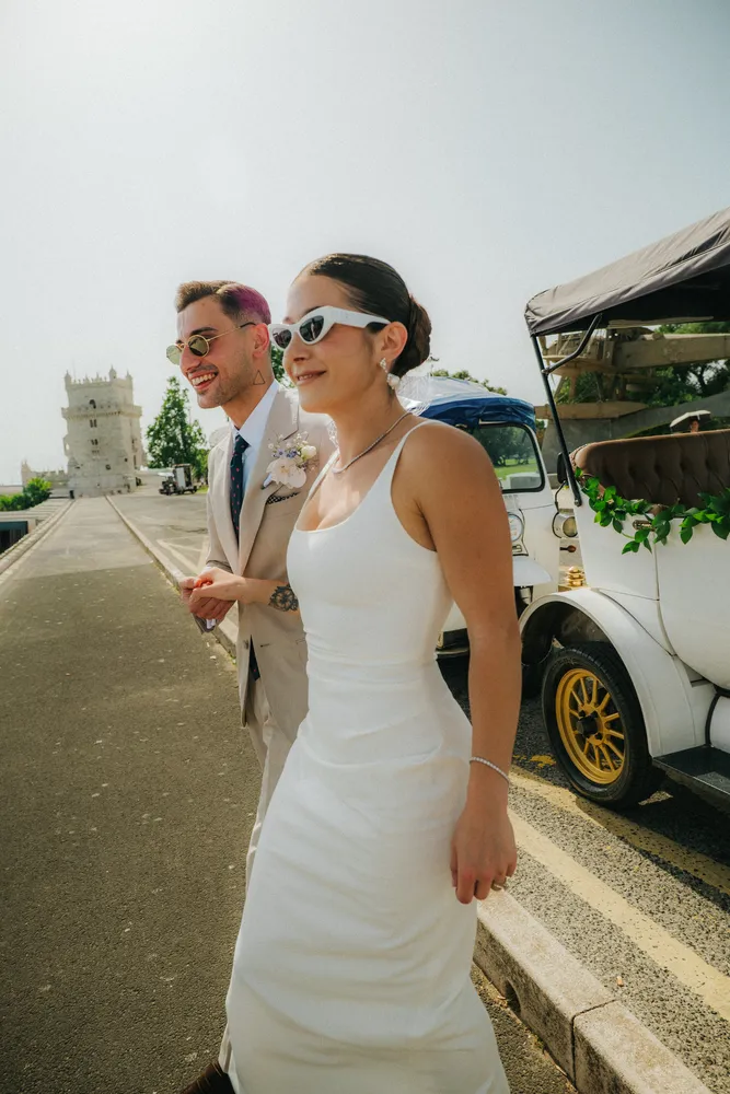 Editorial style destination wedding photo shoot in Lisbon