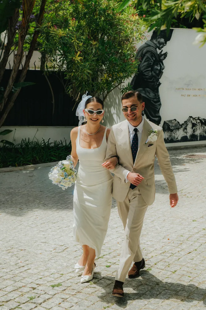 Destination wedding journey and intimate wedding planning in Lisbon Portugal