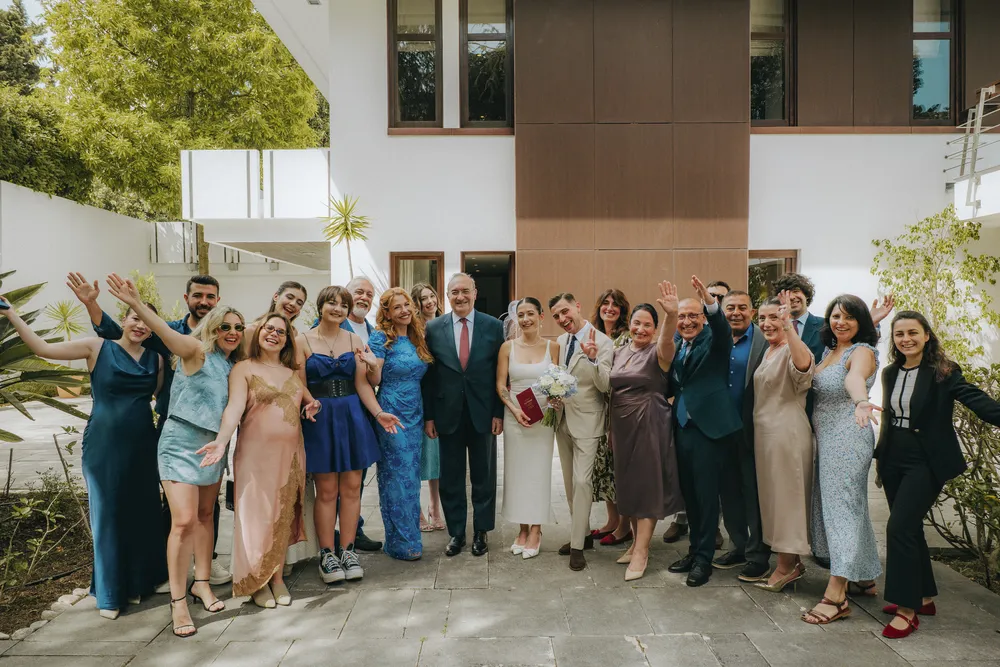 Multi day destination wedding journey family gathering in Portugal