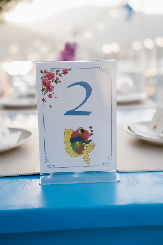 Custom wedding design details for welcome dinner in Bodrum